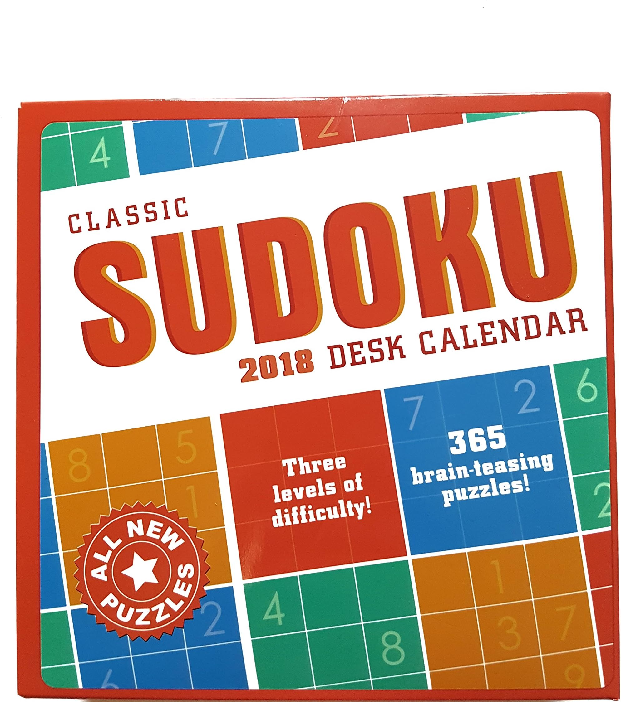 2018 Classic Sudoku Boxed Desk Calendar