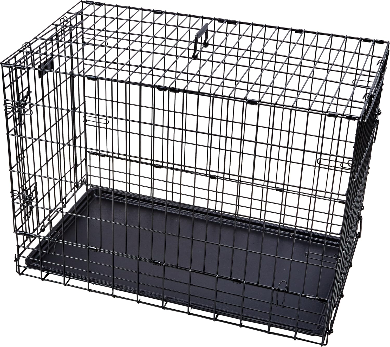 Midwest Side By Side Double Door Suv Crate With Plastic Pan