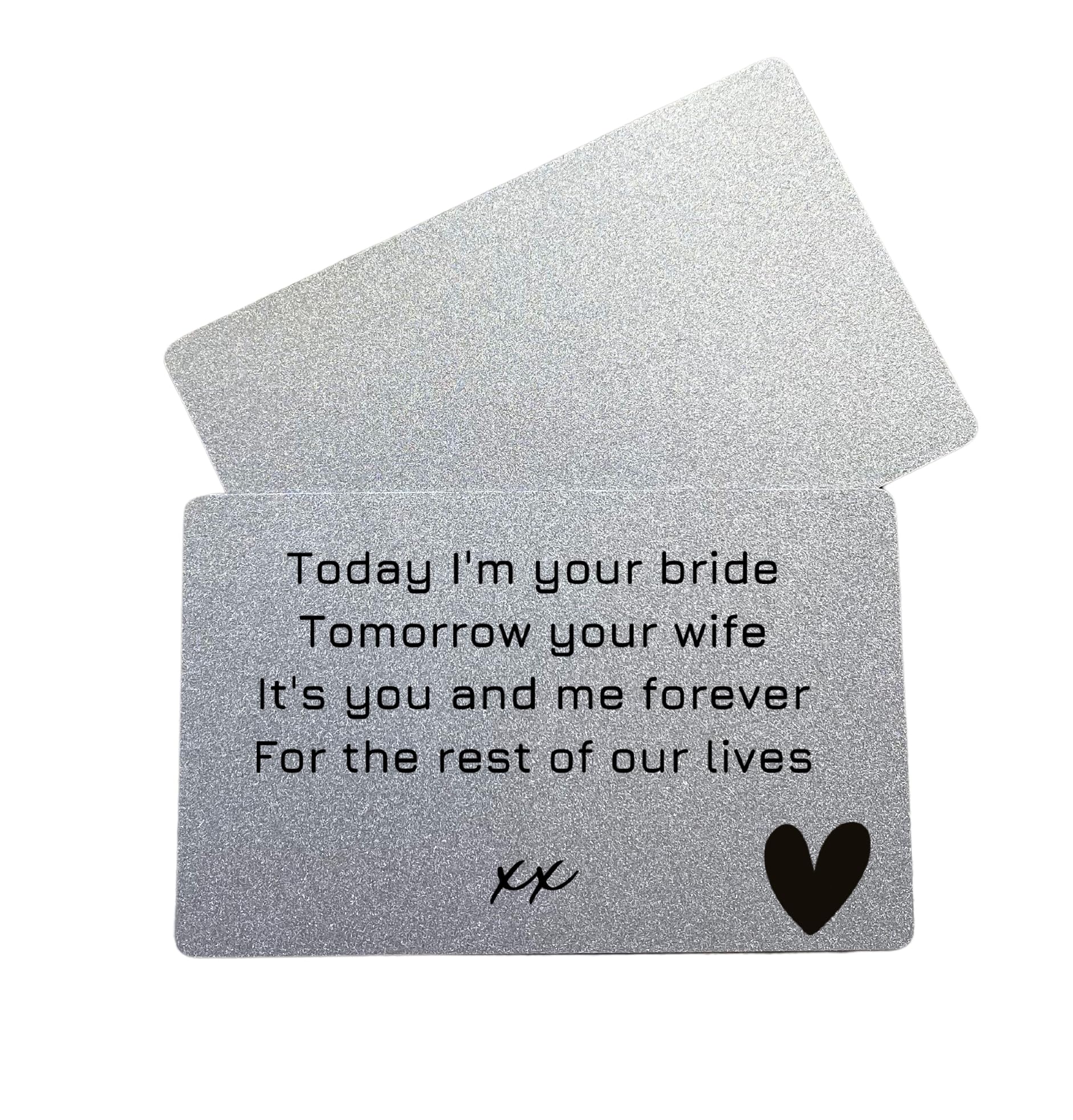 Gift to Groom from Bride, Groom Gifts for Wedding Day, Husband To Be Gift, Romantic Wallet Card Keepsake, To My Husband Hubby Partner