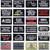 CDzyzh Tactical Morale Embroidered Patch,24pcs Military Funny Slogan Hook and Loop Patches for Cap,Bag,Backpack,Hat,Helmet,Gear,Uniform,Motorcycle Biker Vest