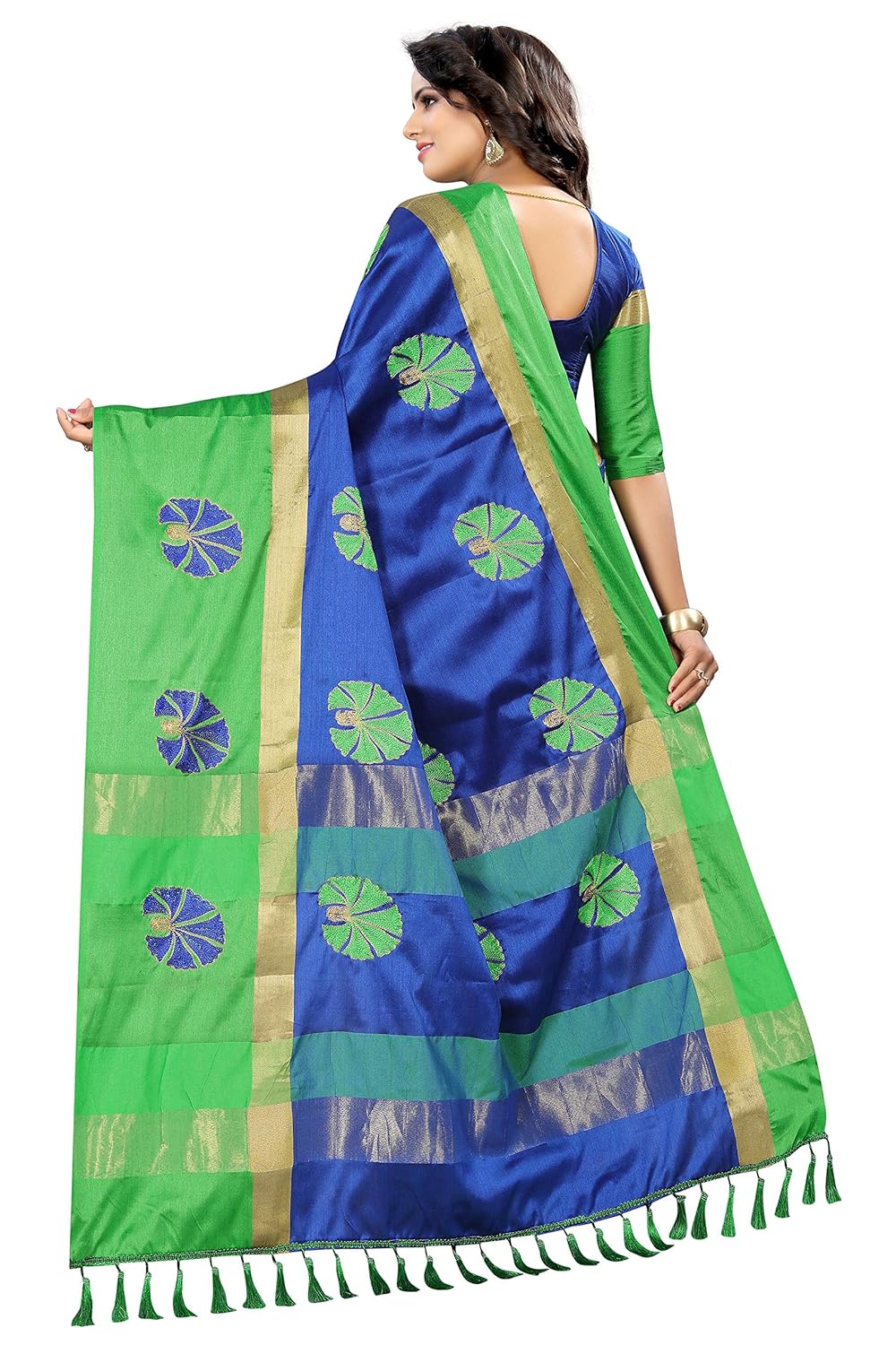shreeji designer cotton silk saree 0
