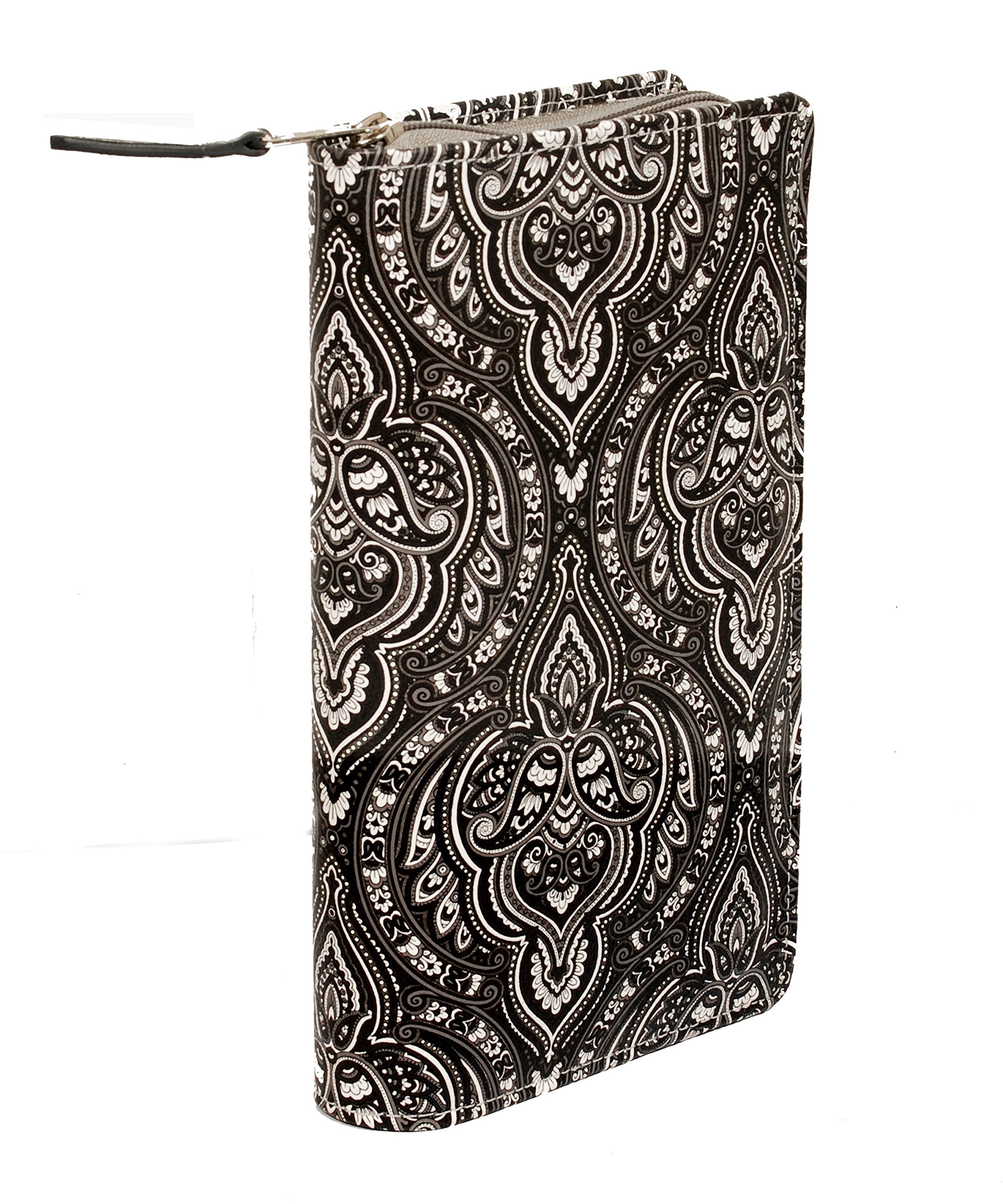 sukeshcraft RFID Safe Wallet for 6 Passports,3 Credit Card,3 Membership Card,6 I.D.Cards,4 Slip in Pocket (Black)