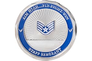 ARTISAN OWL United States Air Force Staff Sergeant Non-Commissioned Officer Rank 45mm Challenge Coin