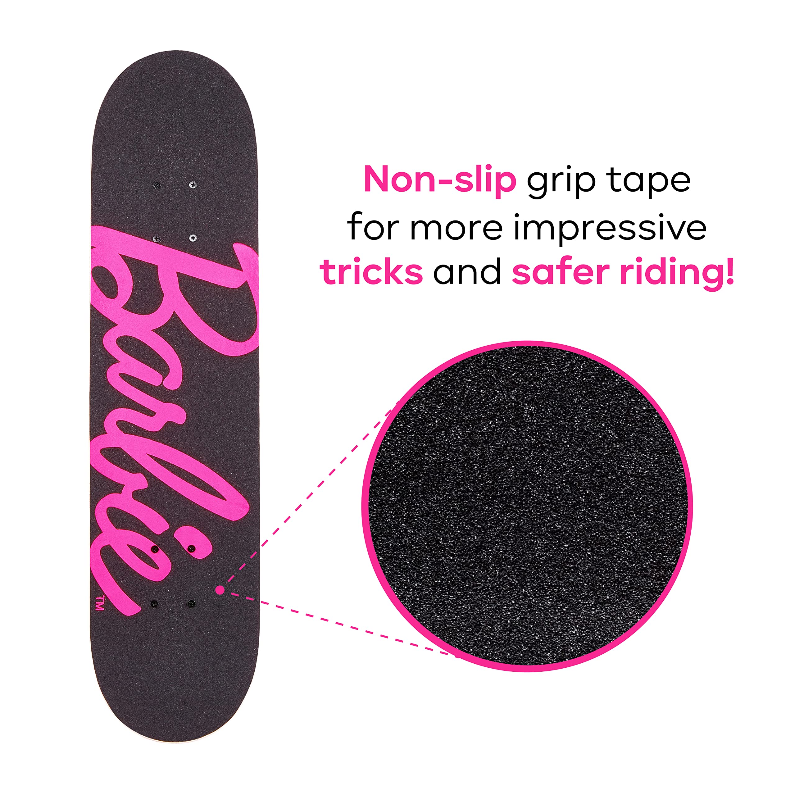 Skateboard with Printed Graphic Grip Tape - Great for Kids and Teens, Cruiser Skateboard with ABEC 5 Bearings, Durable Deck, Smooth Wheels