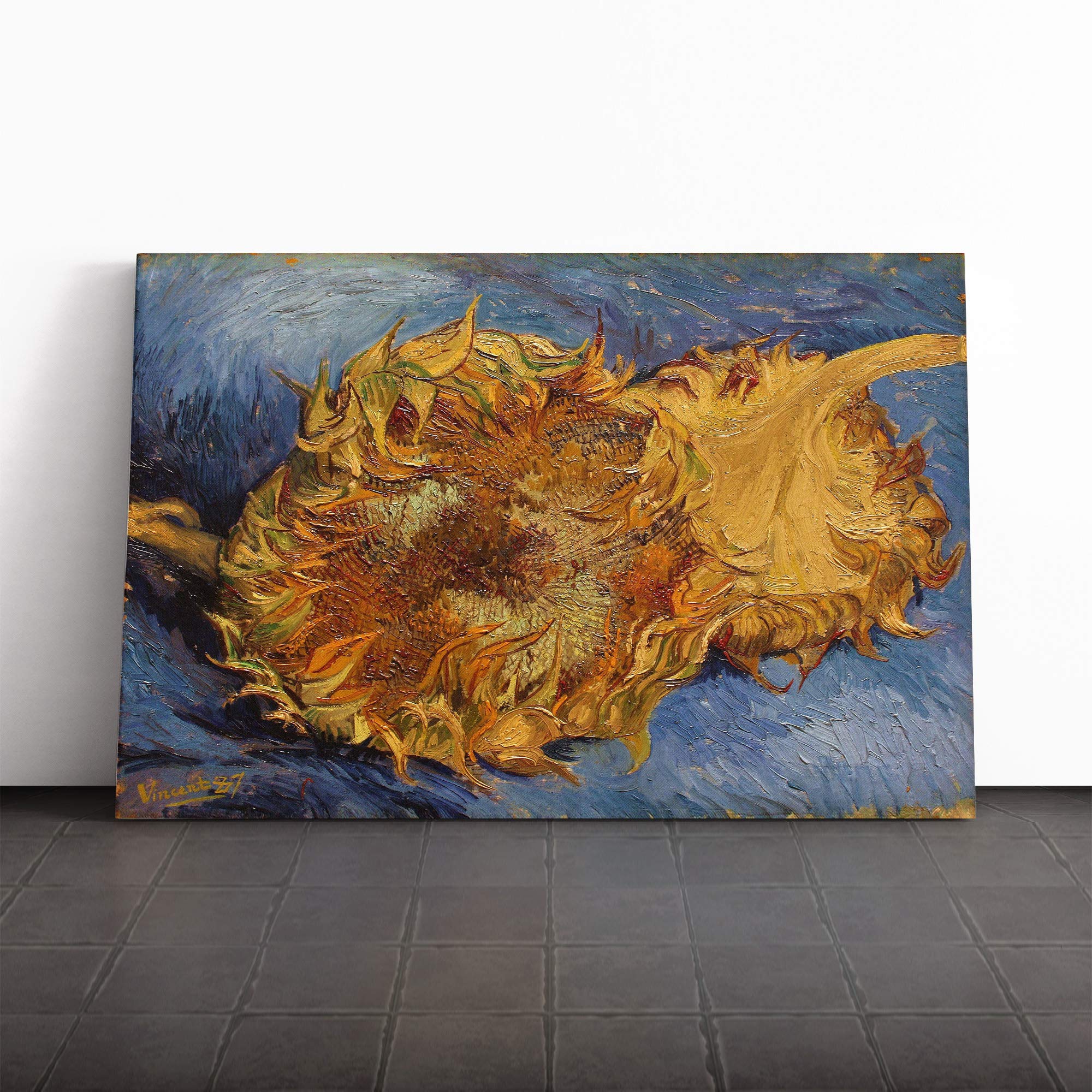 Vincent Van Gogh Sunflowers Still Life Canvas Print | Gallery Wrapped 30mm Frame Wall Art | 20x14 inches | Ready to Hang | Modern Floral Picture | Living Room Bedroom Lounge Office