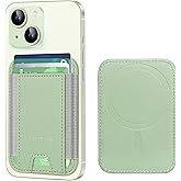 HiWe for MagSafe Wallet, Strongest Magnetic Wallet for iPhone 17/16/15/14/13/12 Series, 7 Cards Holder, Leather Minimalist Slim RFID, 1 Slot, Matcha Green