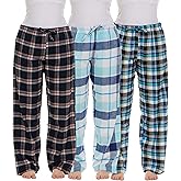 Andrew Scott Women's Flannel Sleep Pants| Lounging PJ Pant | Drawstring & Pockets | Multi Packs & Colors