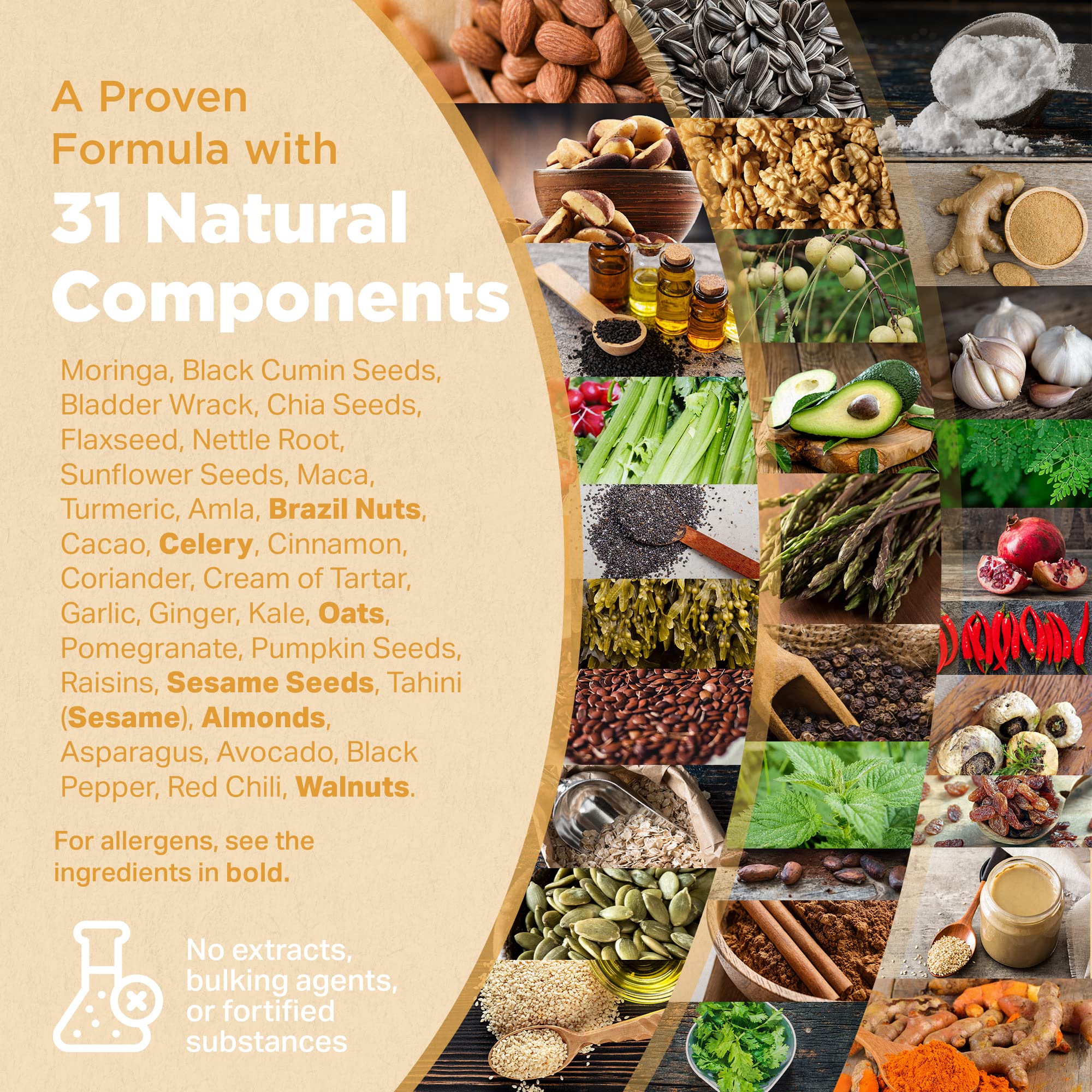 Strength & Spices Psoriaskin Supplement, Immune System Booster with 31 Powerful Ingredients and Amino Acids, Soothes Red, Flaky Skin, 1000 mg, 60 Vegan Capsules