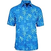 Weekender Men's Hawaiian Cotton Print Shirt - Mallorca Palms