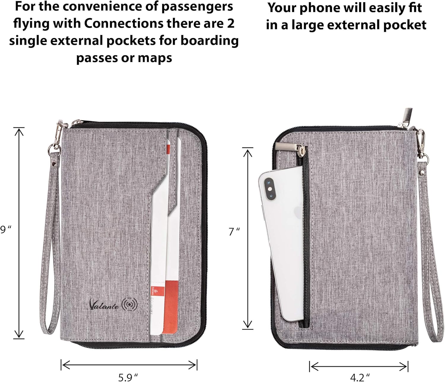  | Valante Premium Family Travel Document Organizer Capacious RFID 1-3 Passport Holder Wallet (Medium) | Passport Wallets