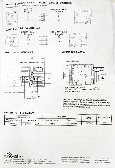 Amazon Com Robertshaw Range Burner Infinite Switch 5500 512