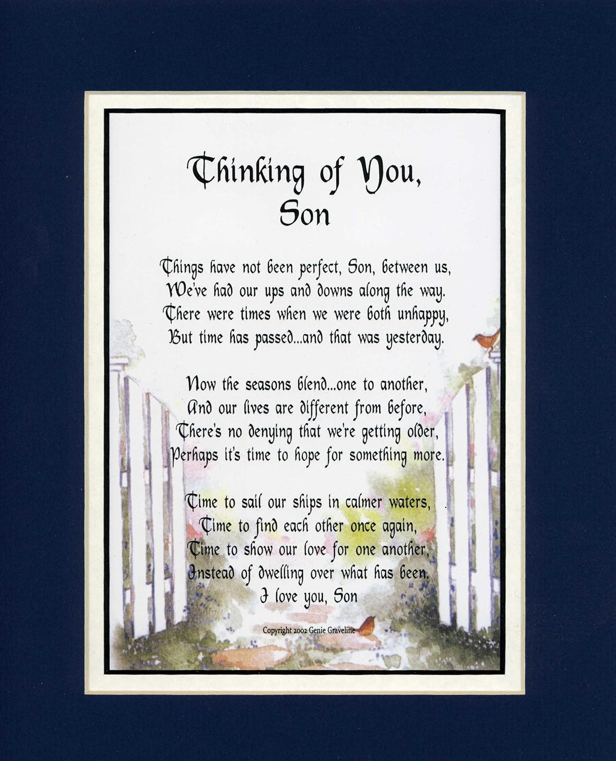 Amazon Com Genie S Poems Apology Poem Gift To For Estranged Son