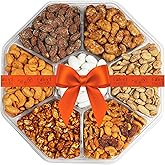 Gourmet Flavored Nuts Gift Tray - Gourmet Basket - Variety of Sweet, Roasted, Salted and Flavored Nuts - Fancy Food Gift for Birthday, Thank You, Sympathy, Anniversary, Get Well