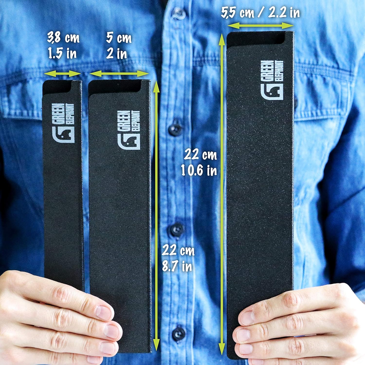 3 XL-Size Knife Covers or Sleeves To Keep Knives Sharp & Fingers Safe at Home or On The Go by Green Elephant (Knives Not Included): Kitchen & Dining