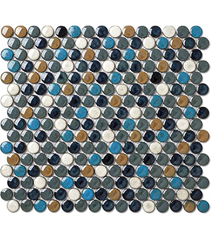 Calacatta Gold Italian Marble Penny Round Mosaic Tile - 3/4" Honed Finish For Backsplash & Floor - View #3