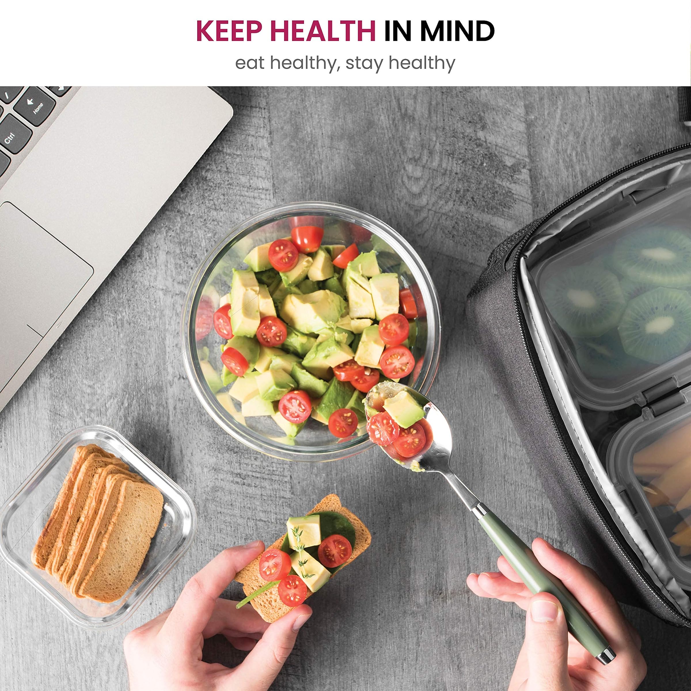 Glass Food Storage Containers Set, BPA Free Hinged Locking Lids, 100% Leak Proof Glass Meal Prep Containers, Perfect For On The Go Or Freezer, Oven Safe Food Containers