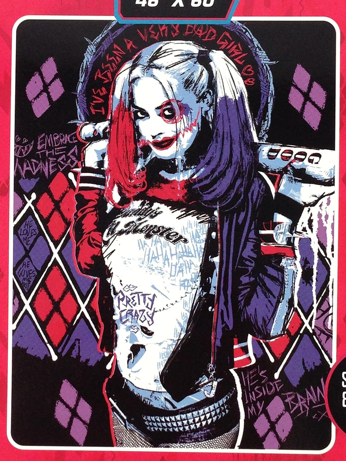 Dc Comics Suicide Squad Harley Quinn Super Plush Throw Blanket 46 X 60 Amazonin Home Kitchen Dc Comics Suicide Squad Harley Quinn Super Plush Throw Blanket 46 X 60 Amazonin Home Kitchen