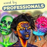 Blue Squid PRO Face Paint Yellow 30g Water Based Pro Makeup Single Cake view 3