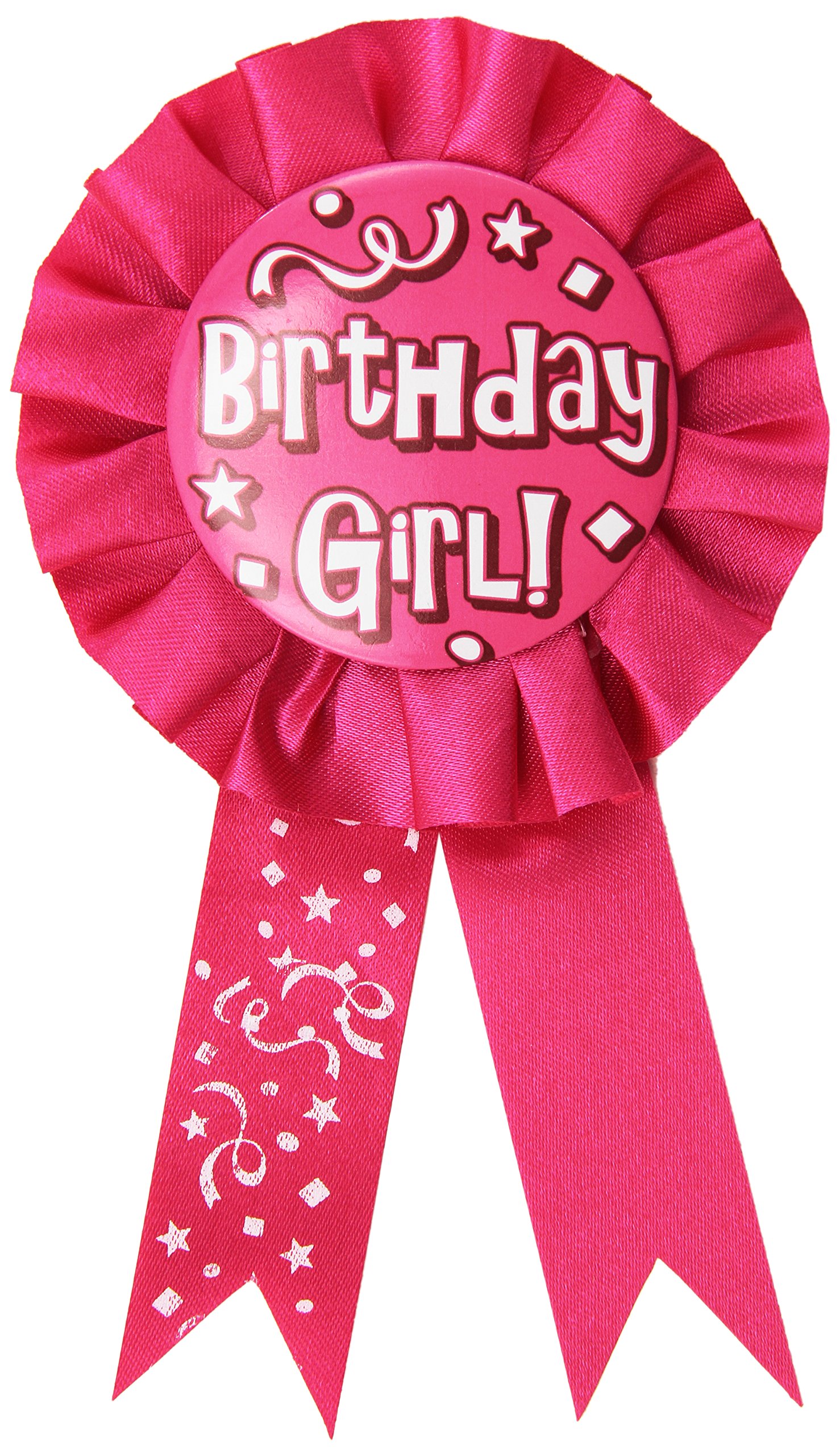 Beistle Birthday Girl Award Ribbon - Celebration Party Favor For Birthdays & Special Events