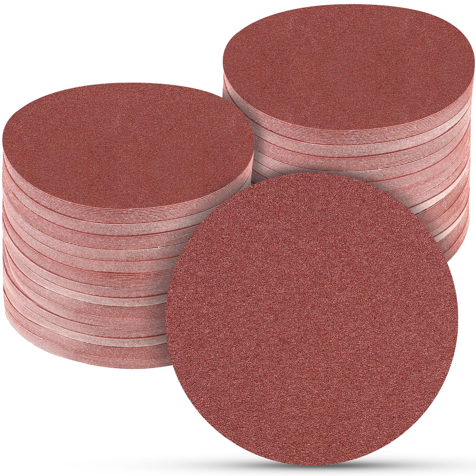 Photo 1 of 100 PCS 6 Inch Sanding Discs 80 Grit Hook and Loop Sandpaper, Round Orbital Sand Paper Discs for Sander