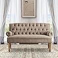 Rosevera Celino Loveseat Sofas for Living Room Loveseat Couch for Living Room Couch in a Box Sofa Para Sala Love Seats Furniture Sofa in a Box Long Couches for Living Room Settee,Linen,Brown