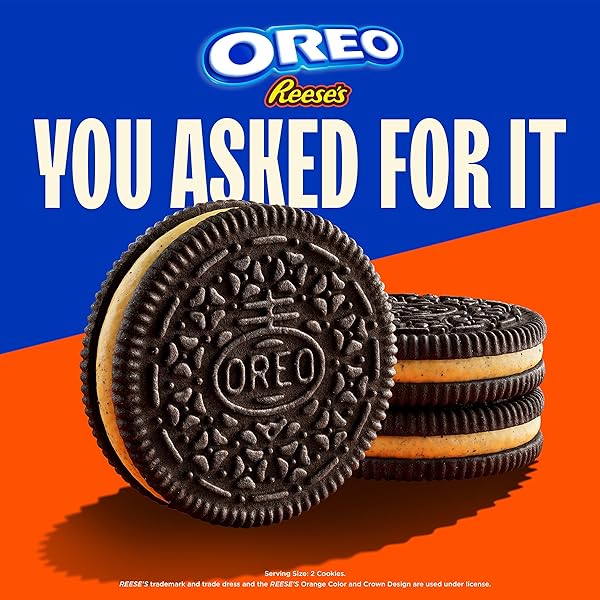 OREO REESE’S PEANUT BUTTERY CREME CHOCOLATE SANDWICH COOKIES, 12.35 OZ