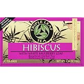Triple Leaf Tea Bags Hibiscus White Mulberry, 1.34 Oz, 20 Count