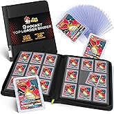 FunGuys Toploader Binder, Trading Card Binder Storage, 252 9 Pocket Top Loader Holder Collection for Yugioh, MTG, TCG Folders
