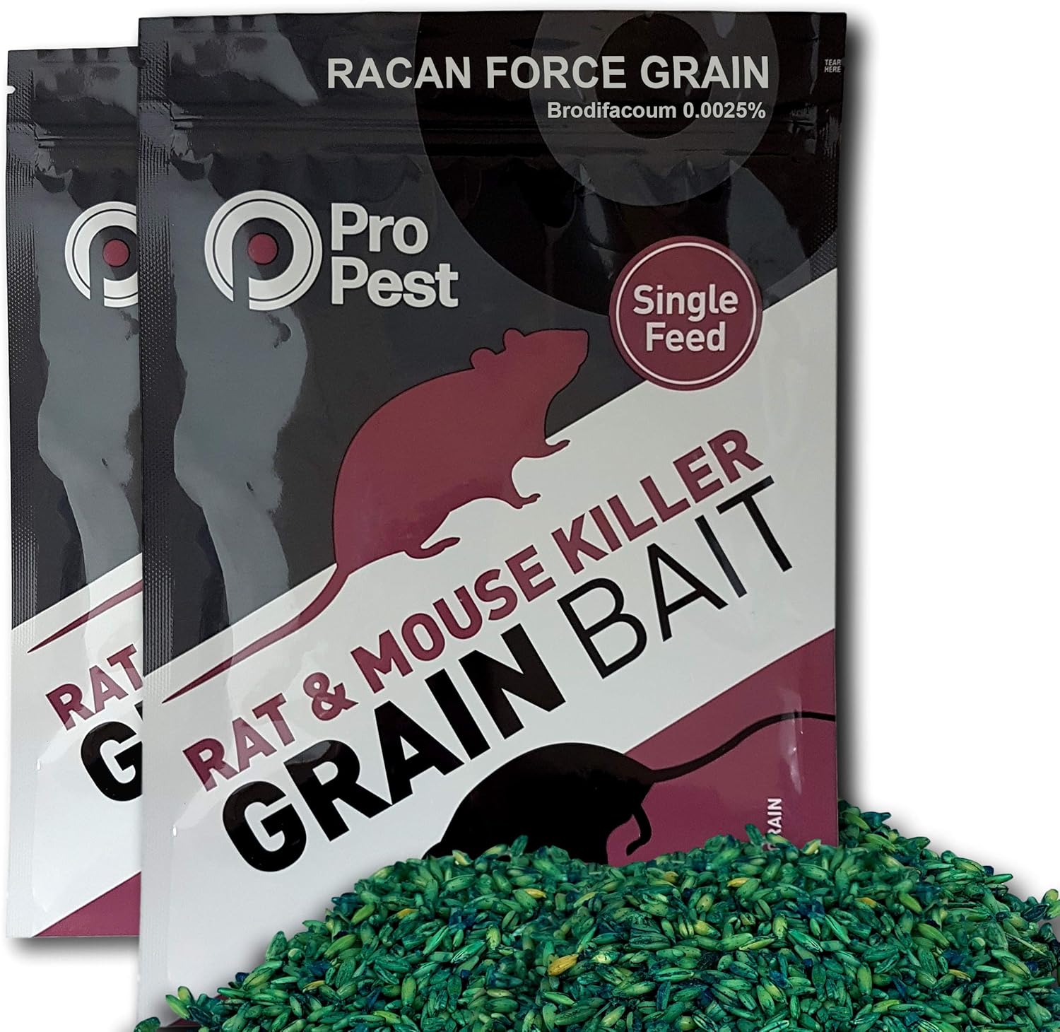 ProPest 12x25g Single Feed Mouse & Rat Control Poison (Racan Force