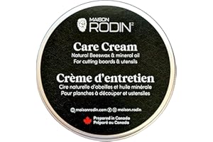 MAISON RODIN Care Cream Wood Wax for Wooden Cutting Boards and Utensils - 4 fl.oz, Butcher Block Beeswax
