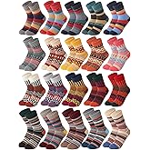 20 Pair Winter Womens Wool Socks: Warm & Thick for Hiking, Cold Weather & Christmas