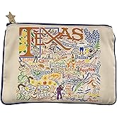 Catstudio Natural Texas Zipper Pouch Purse | Holds Your Phone, Coins, Makeup, Dog Treats, & Tech Tools