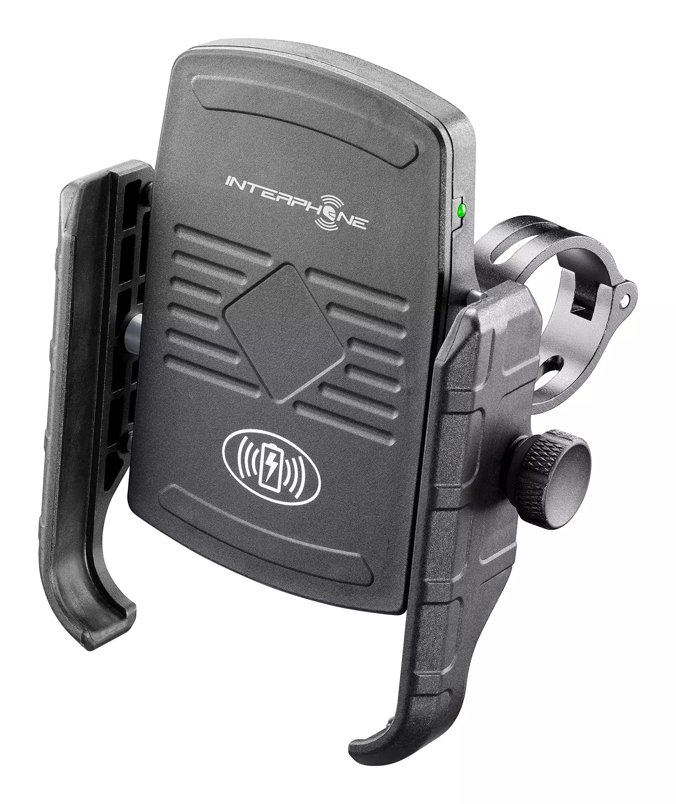 Interphone CellularLine SMMOTOWIRELESS - Universal Motorcycle Holder for Smartphone - Support with Wireless Charging.