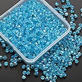 1000pcs 4 mm Bicone Crystal Beads Faceted Crystal Glass Beads Bulk for Jewelry Making DIY Necklace Bracelet Earring (Aquamarine AB Color)