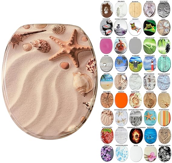 WC Sitz, viele schöne WC Sitze zur Auswahl, hochwertige und stabile Qualität aus Holz (Sanibel)