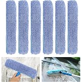 14" Microfiber Window Scrubber Replacement for Unger Window Cleaning Tools | 14 Inch Window Squeegee Professional Washing Cloth Refill Sleeve, Washer Cover For MR.SIGA &amp; Ettore Glass Window Mop Head 6pk