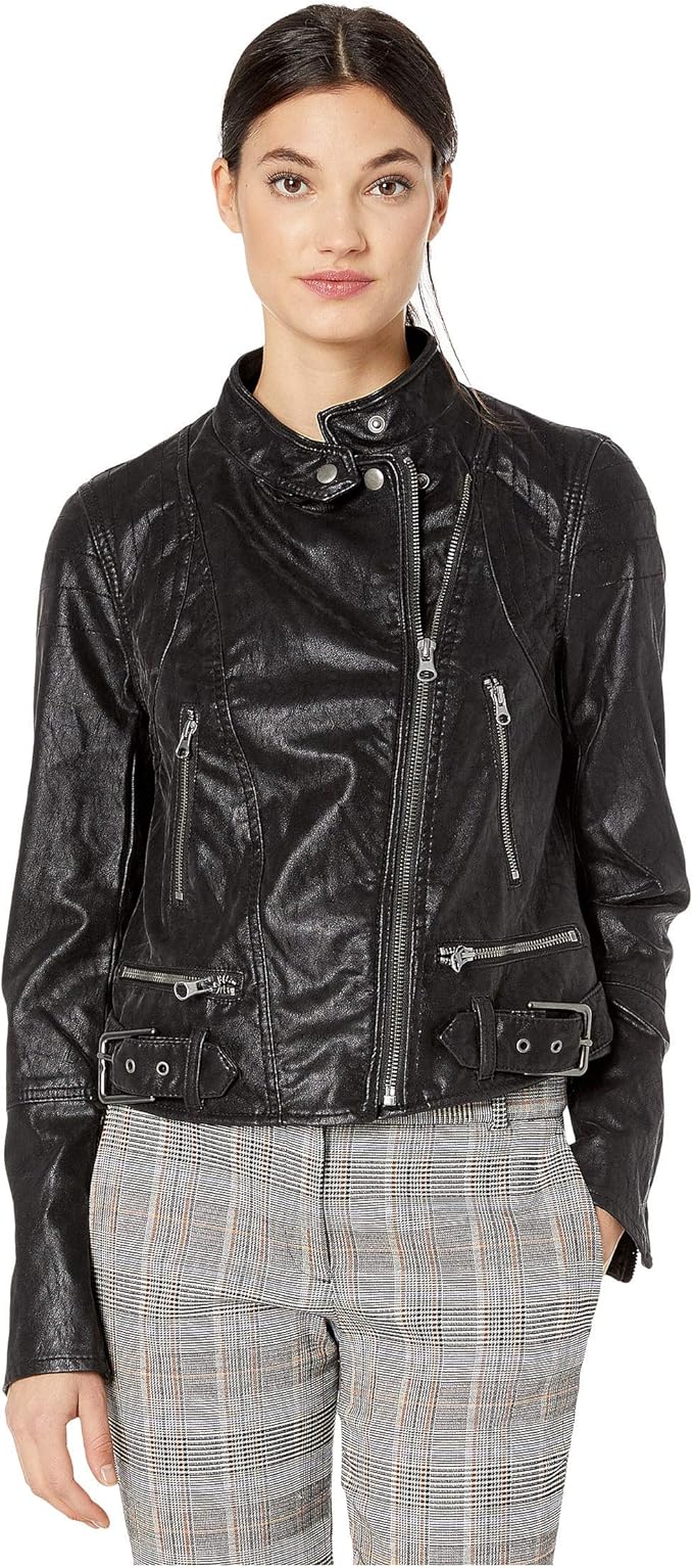 free people faux leather jacket with hood