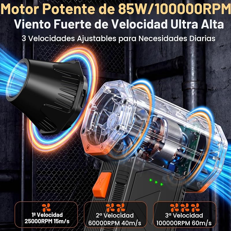 Soprador de ar potente, PC de limpeza de ar comprimido a 100000 RPM