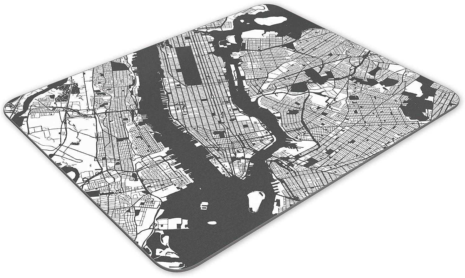 New York City Manhattan Map Mouse Mat Pad - NYC Artwork Art Gift Computer #13258, Multicolor, 23.5cm x 19.6cm x 5mm - Image 4