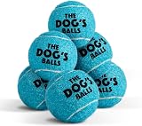 The Dog's Balls Dog Tennis Balls Blue Small 6-Pack Non Abrasive Felt Floats