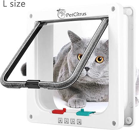 Amazon Com Petcitrus Cat Door Large Outer Size 9 2 X 9 8 4