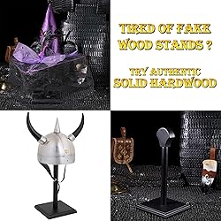 Mythorjan Wooden Helmet Stand Display Décor Stand