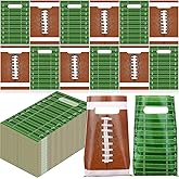 Engrowtic 200 Pcs Football Party Favor Bags with Handle, 2 Styles, Plastic Goodie Bags Rugby Sports Theme Treat Candy Gift Decorations for Game Day Sports Events Birthday Party