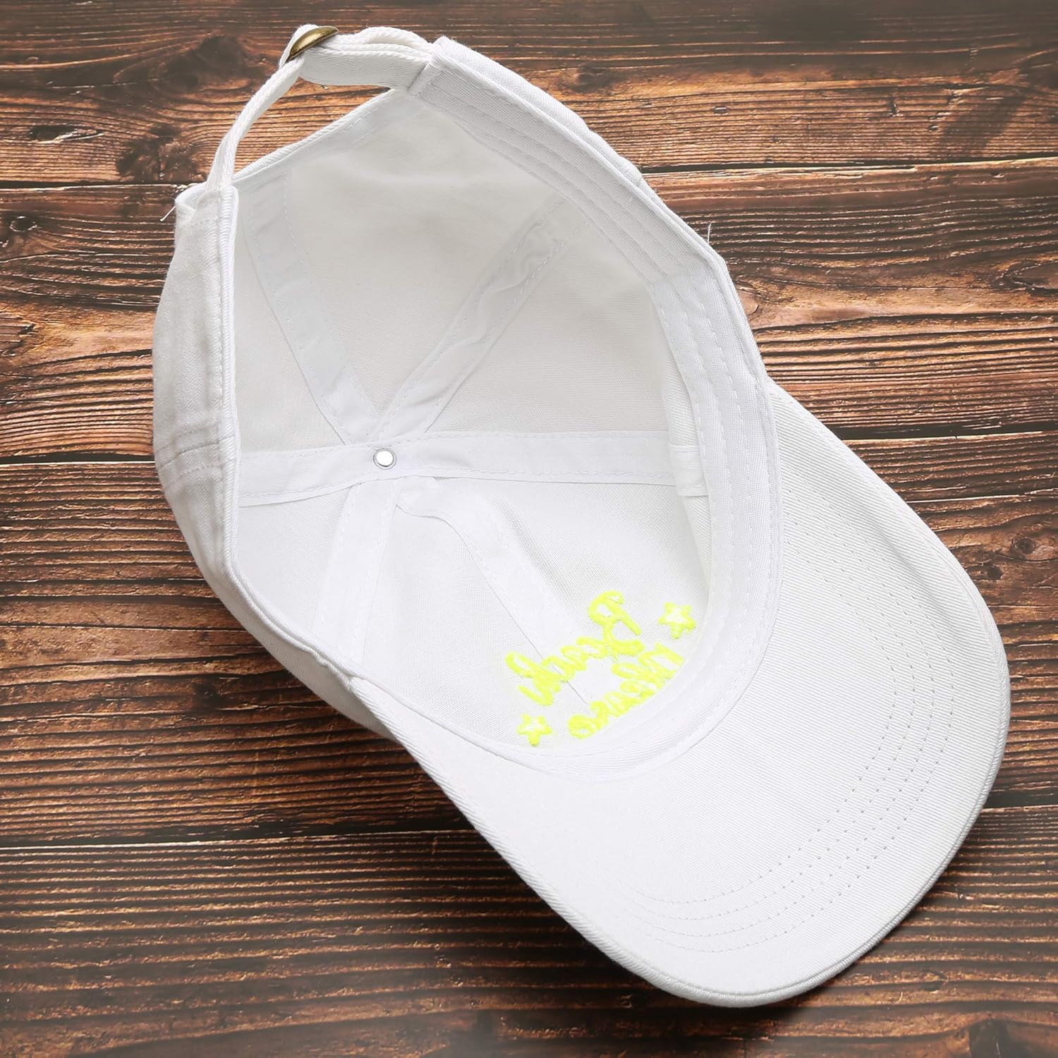 MIRMARU Baseball Dad Hat Vintage Washed Cotton Low Profile Embroidered Adjustable Baseball Caps (Beach Please - Neon Yellow) at  Women’s Clothing store