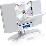 Denver CD Player with Speakers Wall Mount Desk Stand Alarm Clock Radio Silver view 2