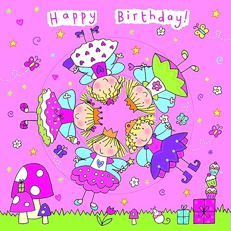 Twizler Biglietto Di Auguri Di Compleanno Per Bambina Con Principessa E Fata Biglietto Di Compleanno Per Bambini Amazon It Casa E Cucina