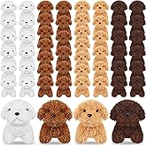 Liliful 50 Pcs Valentine Stuffed Animals Bulk Mini Plush Dogs 4.7" Small Cute Soft Adopt a Dog Puppy for Kids Reward Classroom Gifts Bag Fillers Birthday Party Favor(Multicolored,Cute Style)