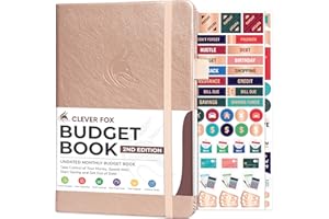 Clever Fox Budget Book 2.0 – Financial Planner Organizer & Expense Tracker Notebook. Money Planner for Monthly Budgeting and 