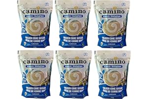 Camino Organic Turbinado Golden Cane Sugar, 1kg, Pack of 6