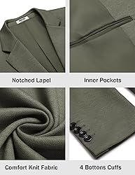 COOFANDY Mens Suit Blazer Classic Fit Casual
